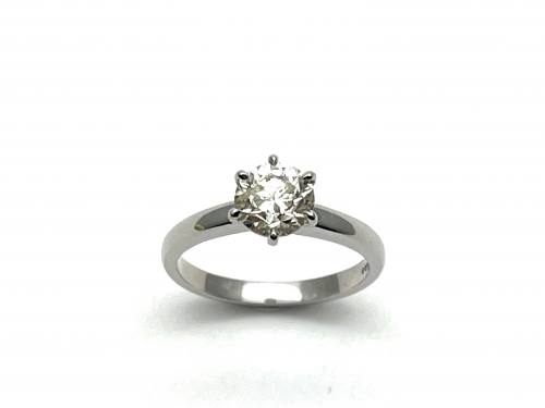 Platinum Diamond Solitaire Ring Est1ct