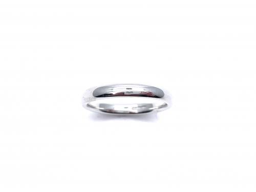 18ct White Gold Plain Wedding Ring