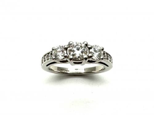 Platinum Diamond Ring Est 1.12ct