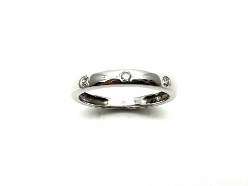 18ct White Gold Diamond Band Ring