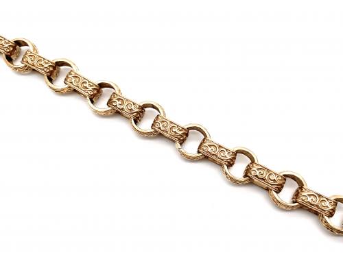 9ct Yellow Gold Patterned Bracelet