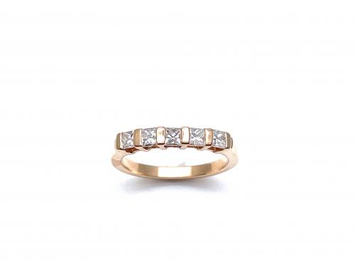 18ct Rose Gold Diamond 5 Stone Ring