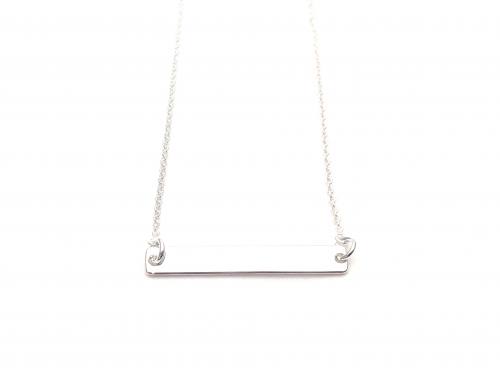 Silver Nameplate Bar Necklet