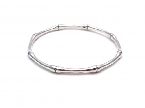 Silver Bones Bangle 65mm