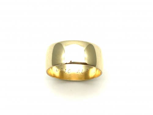 9ct Yellow Gold Wide Wedding Ring 9mm