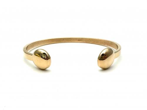 9ct Yellow Gold Heavy Torque Bangle