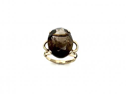 9ct Yellow Gold Smokey Quartz Ring