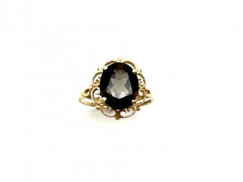 9ct Yellow Gold Smokey Quartz Ring