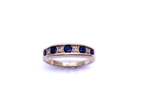 9ct Sapphire & Diamond Eternity Ring