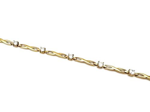 9ct Yellow Gold CZ Bracelet