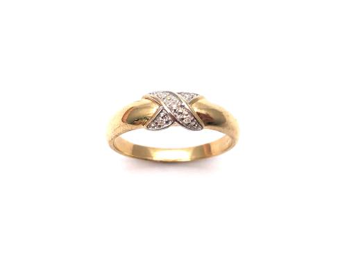 9ct Yellow Gold Diamond Pave Ring