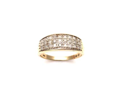 9ct Diamond Pave Ring 0.50ct