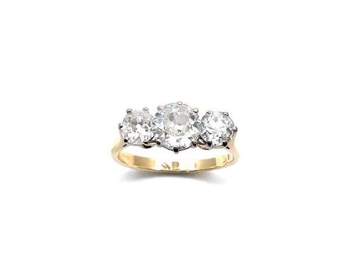 18ct Yellow Gold Diamond 3 Stone Ring