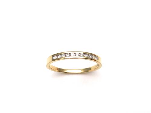 9ct Yellow Gold Diamond 1/2 Eternity Ring
