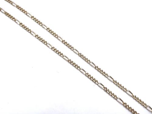 9ct Yellow Gold Figaro Chain 22 inch