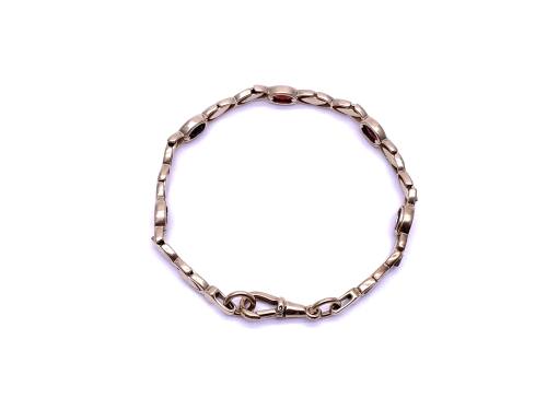 9ct Yellow Gold Garnet Bracelet