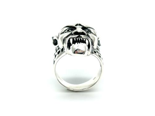 Silver Devil Head Ring