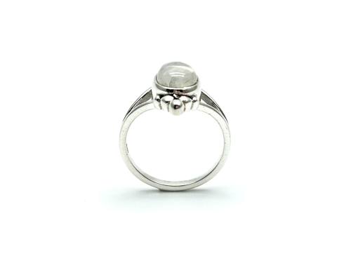 Silver Oval Catalina Moonstone Ring