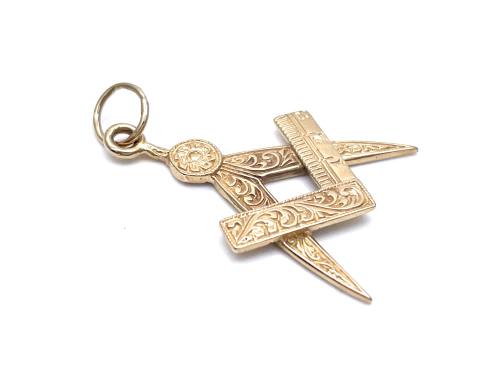 9ct Yellow Gold Masonic Pendant