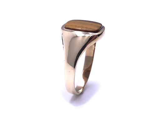 9ct Yellow Gold Tigers Eye Ring