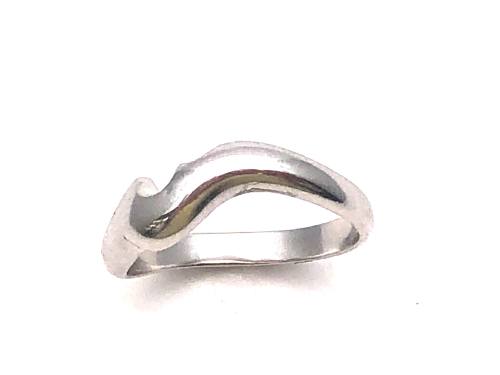Platinum Shaped Wedding Band 3mm