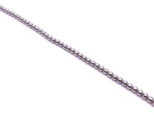 Silver Beaded Bracelet 7 1/2 Inch
