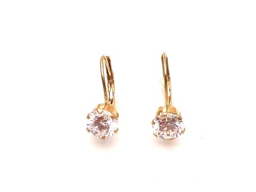 14ct CZ Drop Earrings