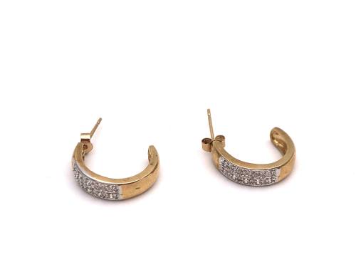 9ct Half Hoop Earrings