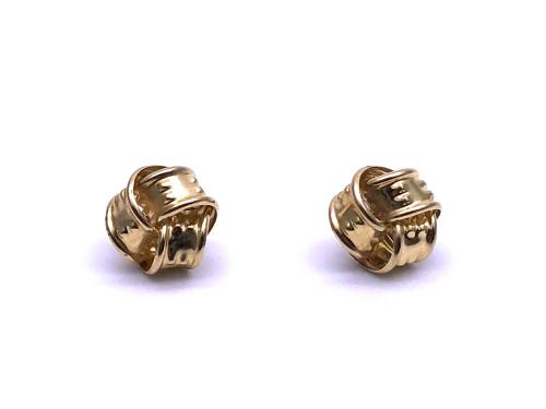 9ct Yellow Gold Knot Stud Earrings