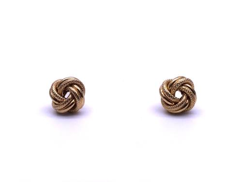 9ct Yellow Gold Knot Stud Earrings
