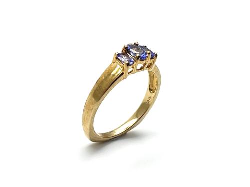 9ct Tanzanite Three Stone Ring