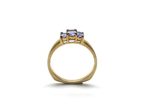 9ct Tanzanite Three Stone Ring