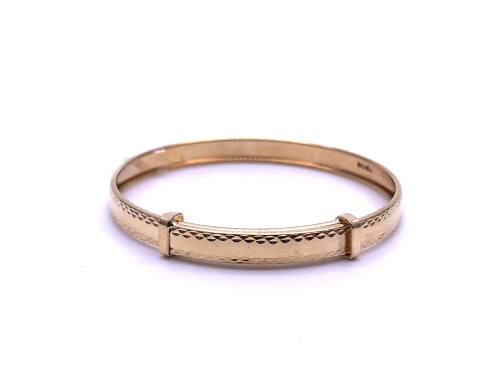 9ct Yellow Gold Expandable Baby Bangle