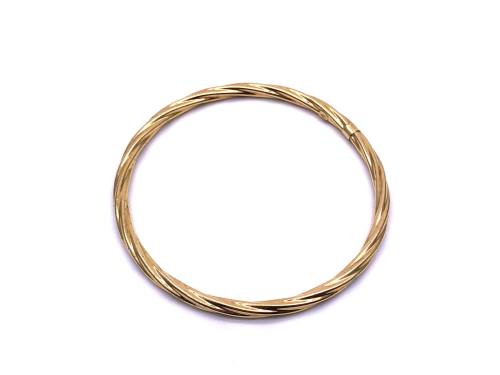 9ct Yellow Gold Patterned Bangle