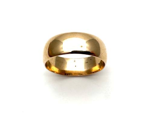 9ct Yellow Gold D Shaped Wedding Ring
