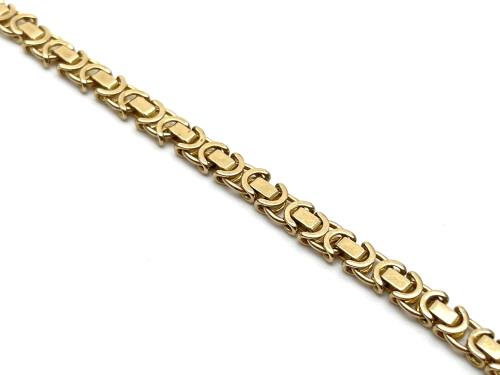9ct Yellow Gold Byzantine Bracelet
