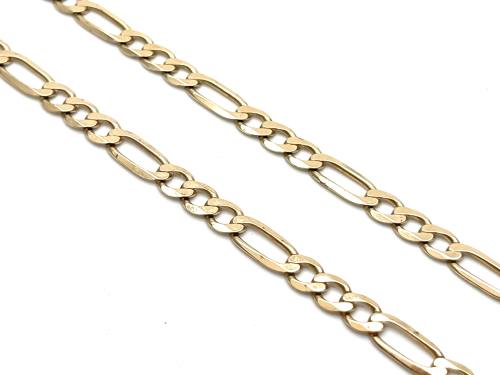 9ct Yellow Gold Flat Figaro Chain