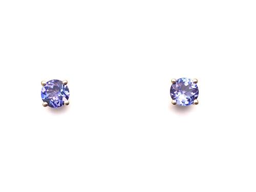 9ct Tanzanite Solitaire Stud Earrings 5mm