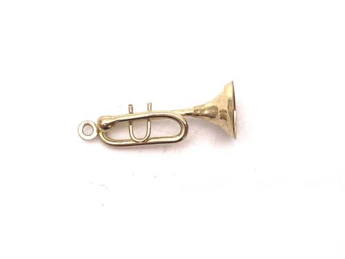 9ct Yellow Gold Trumpet Charm