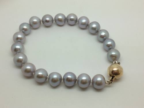 Freshwater Cultured Grey Pearl Bracelet