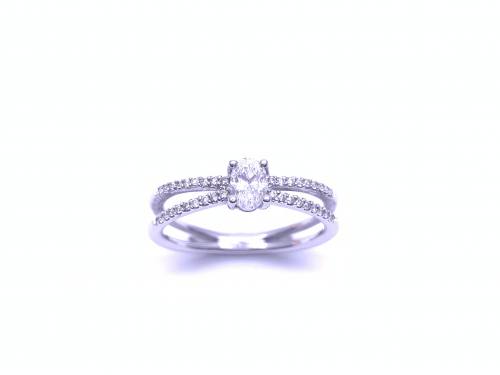 18ct Oval Brilliant Cut Diamond Solitaire Ring