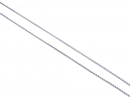 Palladium Round Belcher Chain 18 inch