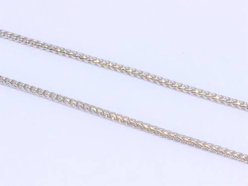 9ct White Gold Adjustable Filed Franco Chain 16/18