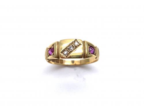 18ct Ruby & Diamond Ring Birmingham 1905 Sold As S