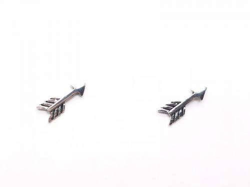 Silver Arrow Stud Earrings