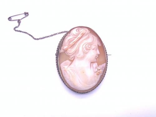 9ct Yellow Gold Cameo Brooch