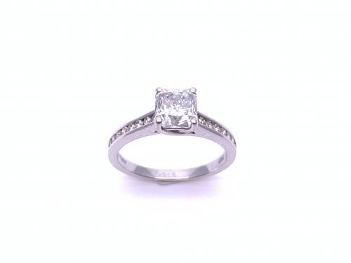 18ct White Gold Diamond Ring 1.54ct + 0.25ct