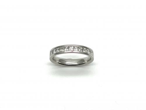 Platinum Diamond Half Eternity Ring 0.75ct