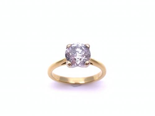 18ct Yellow Gold Diamond Solitaire Ring 1.74ct