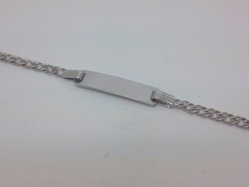 Silver ID Bracelet can be worn 6 1/2 or 7 1/2 inch